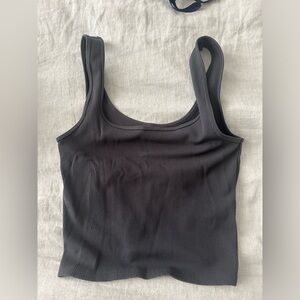 Abercrombie dark gray crop tank top